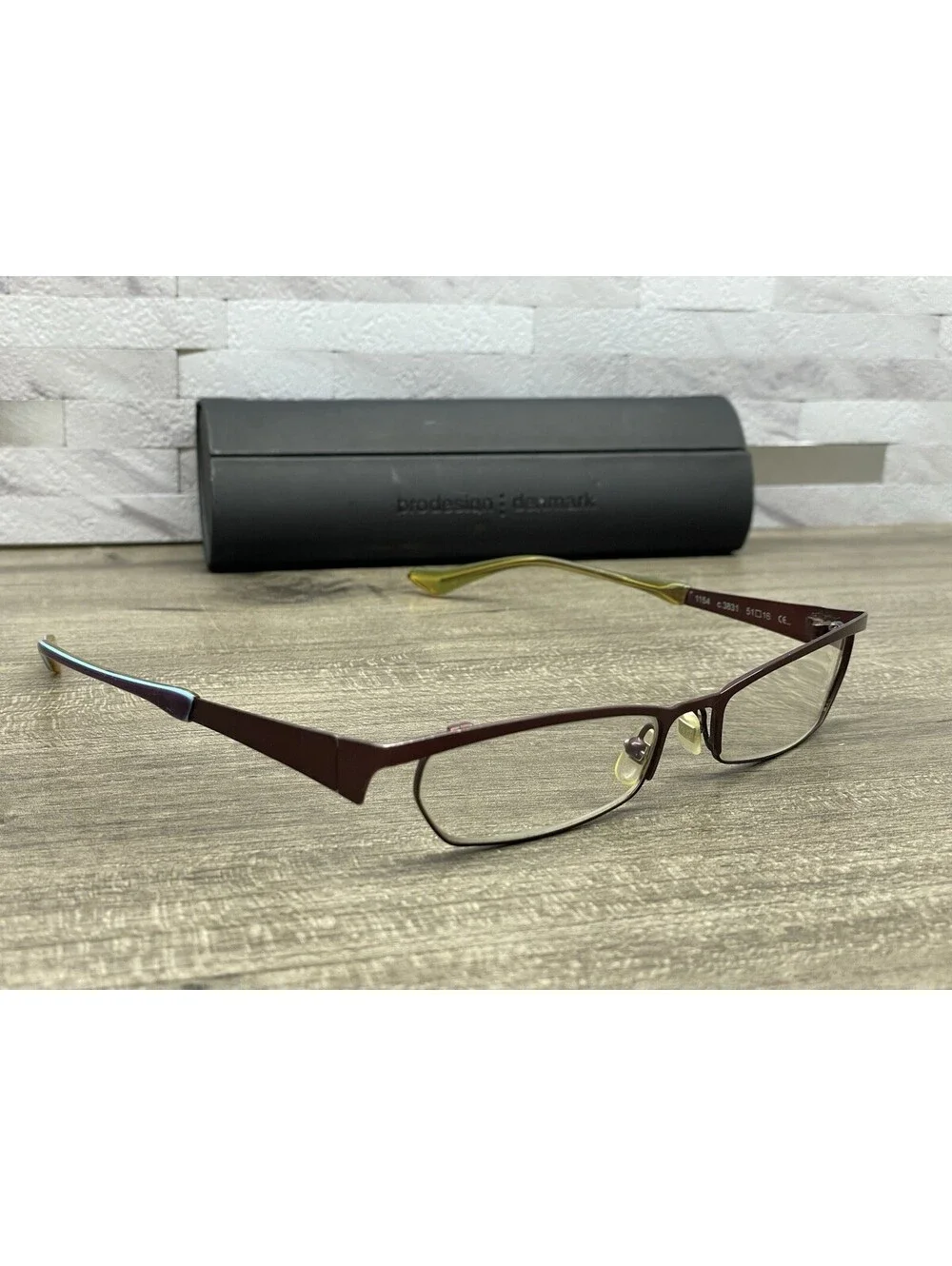 PRODESIGN Denmark 1154 Eyeglasses Frame c.3831 Red Purple 51[]16 Frames + Case